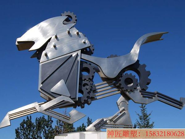 不锈钢动物抽象雕塑 景观动物雕塑